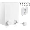 Balcony Invisible Drying Lines Washing Clothes Hanger Laundry Drying Line 4M Wall-mounted Retractable Clothesline Indoor Outdoor