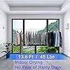Balcony Invisible Drying Lines Washing Clothes Hanger Laundry Drying Line 4M Wall-mounted Retractable Clothesline Indoor Outdoor