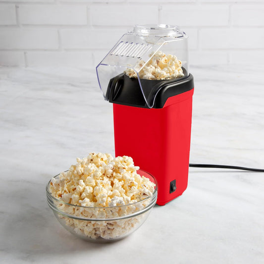 Tasty Hot Air Popcorn Popper, Healthy and Delicious Popcorn in Minutes, Fast and Easy-to-Use, Built-In Measuring Cup and Butter Warmer, 8 Cups