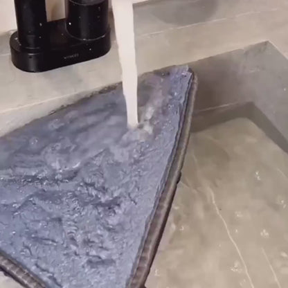 360 Degree Rotatable Adjustable Cleaning Mop,52.1'' Telescopic Triangular Mop with Automatic Water Squeezing Function for Floor Window Ceiling,with 4 Replacement Microfiber Pads