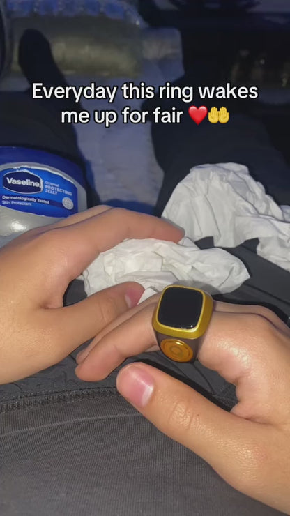 Smart Tasbih Zikr Ring, 20mm Muslim Digital Azan Alarm Clock, Tasbih Counter Smart Ring