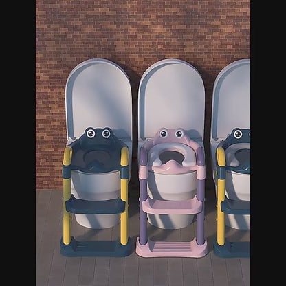 1-8 Years Old Baby Pot Potty Training Seat Child Toilet WC Urinal for Boys Kids Adjustable Step Ladder Folding Safety Chair